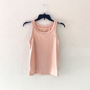 American Eagle Striped Rust Orange Scoop Neck‎ Tank
